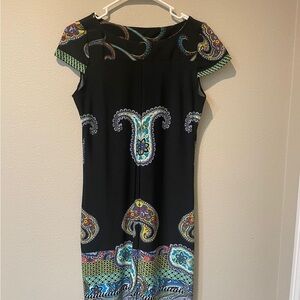 Timing Black and Blue Embellished Midi Dress by timing